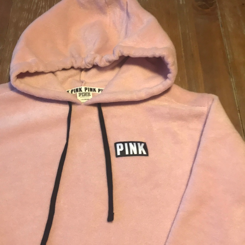 NEW VS PINK Polar Fleece Hoodie Pullover - Picture 4 of 5